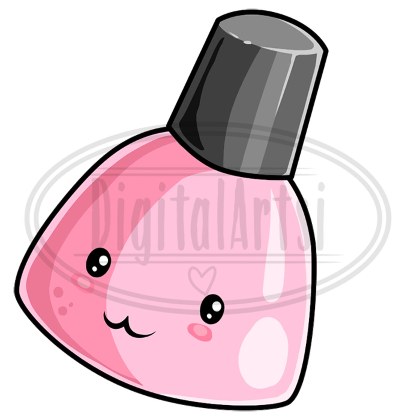 Kawaii Nail Polish Clipart (127156) | Illustrations | Design Bundles