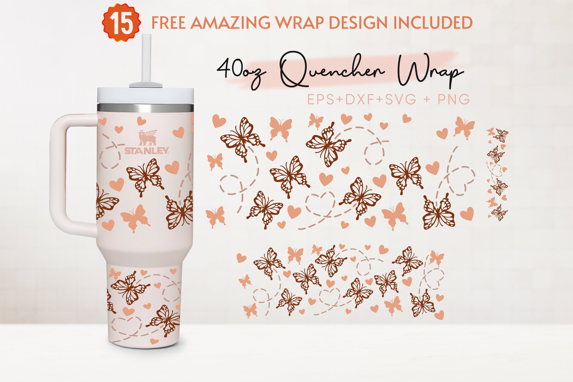 Butterfly 40oz Quencher Tumbler, Butterflies (2628950)