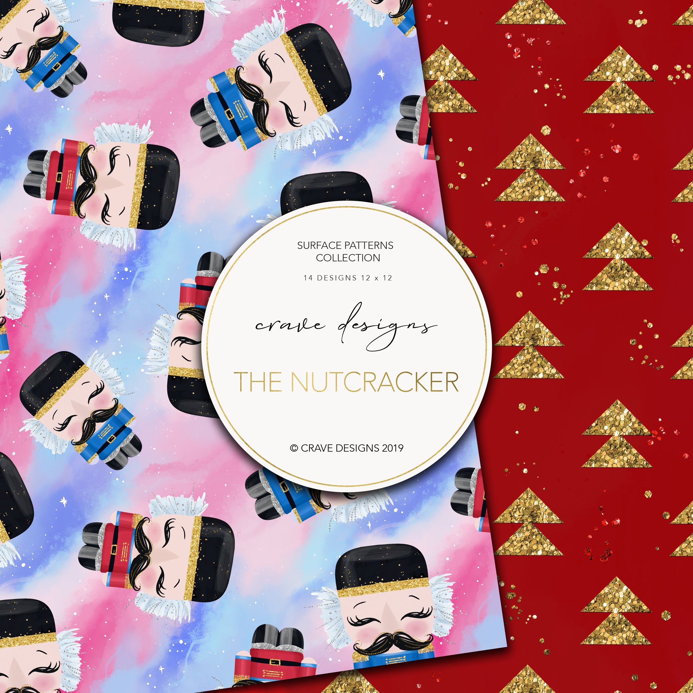 Nutcracker Patterns (513012) | Patterns | Design Bundles
