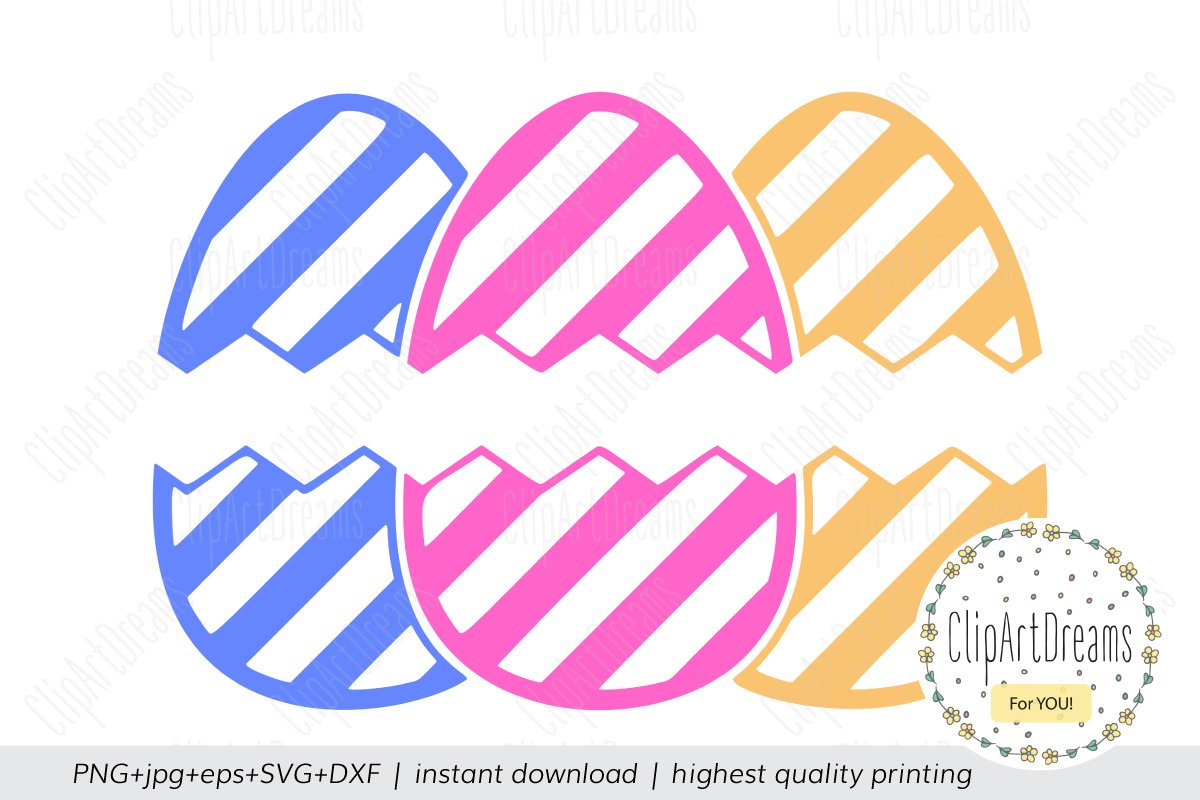 Download Split Easter Design Svg Striped Easter Eggs Monogram Svg 515173 Monograms Design Bundles
