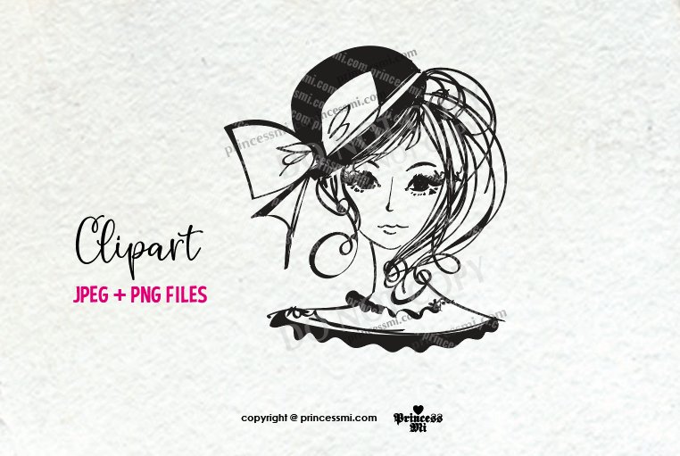 women clipart, lady clipart, doodle style