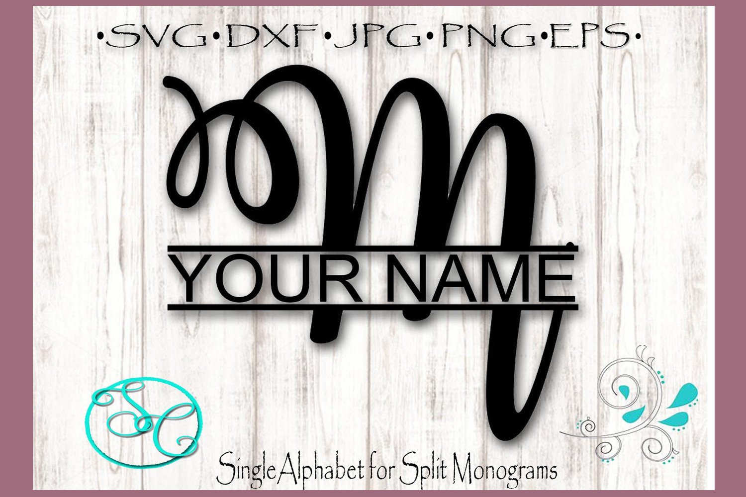 Download Split Monogram Letter M Single Letter File 290654 Svgs Design Bundles