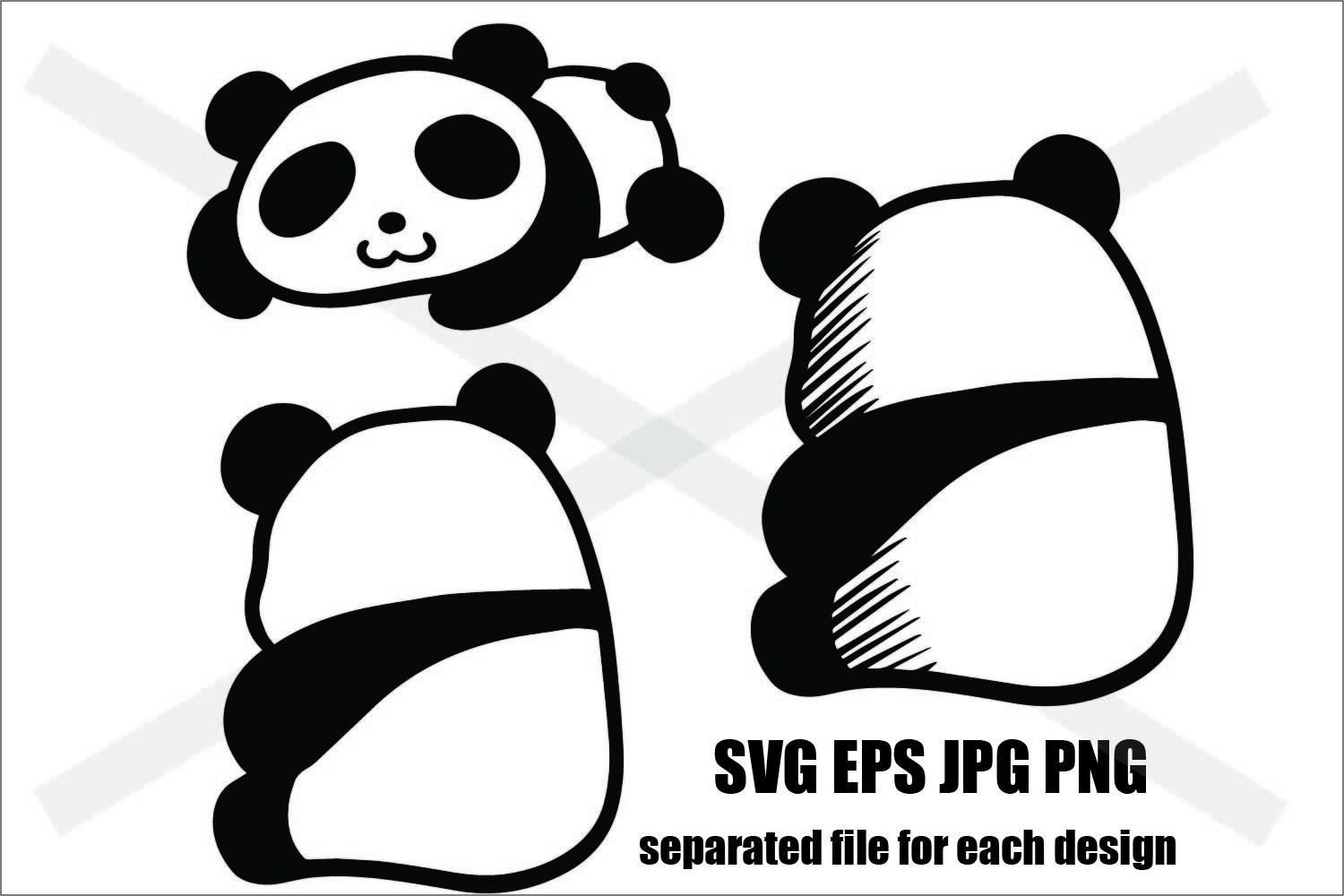 Panda - SVG-EPS-JPG-PNG (381222) | Illustrations | Design Bundles