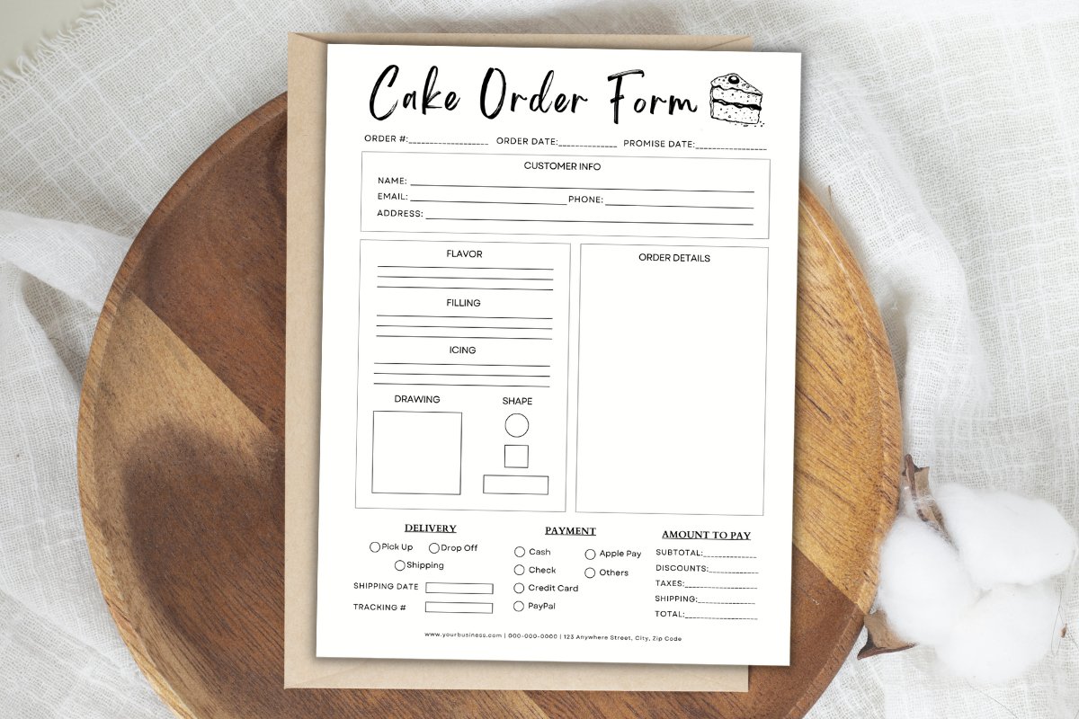 Editable Cake Order Form Canva Template - B&W 2 editable-cake-order-form-canva-template-b-w-2