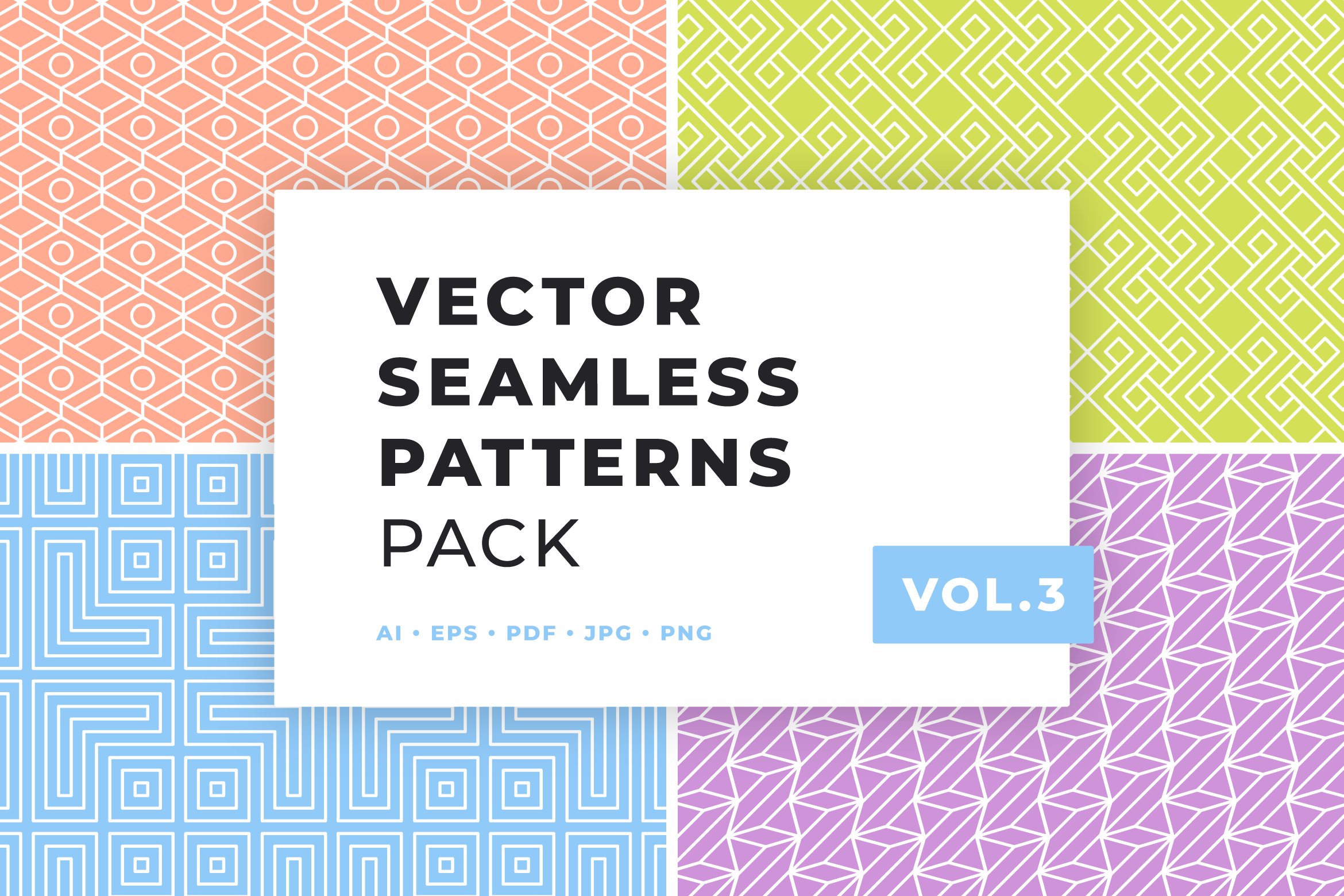 Vector Seamless Patterns Pack Vol 3 Patterns Design Bundles