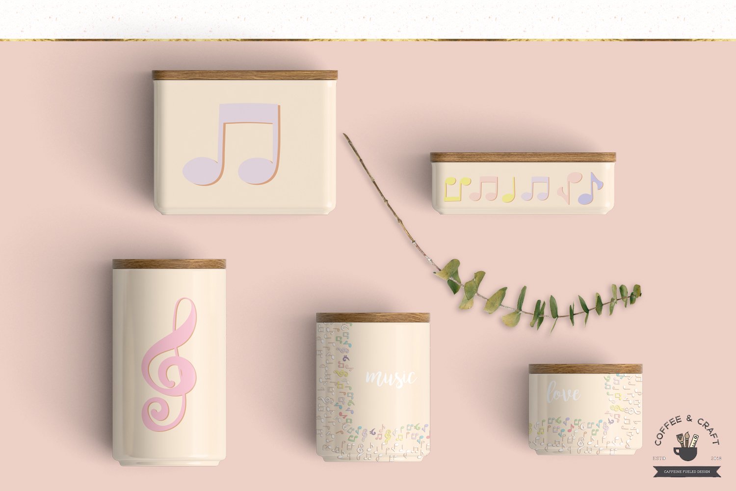 Pastel Music Notes