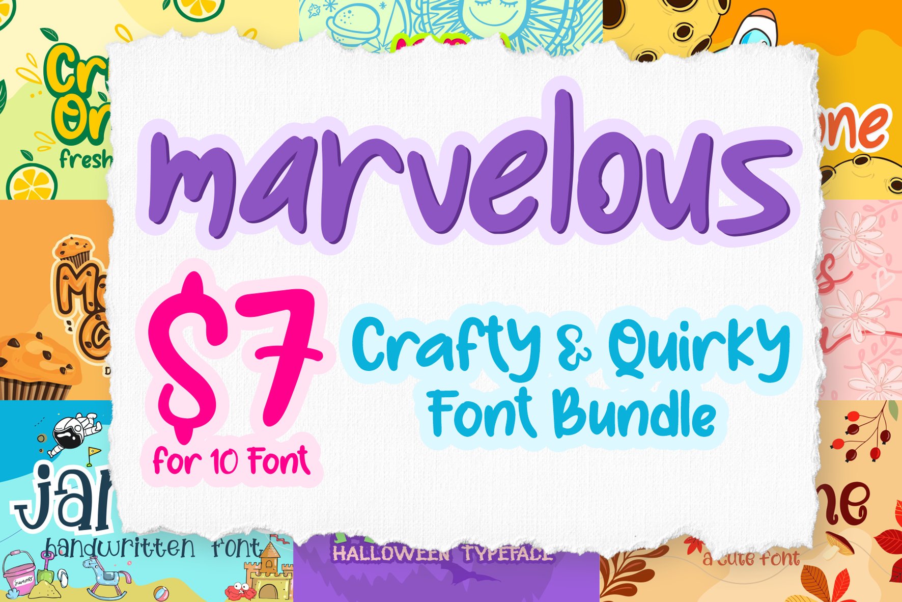 Download Marvelous Crafty And Quirky 10 Font Bundle 968229 Display Font Bundles