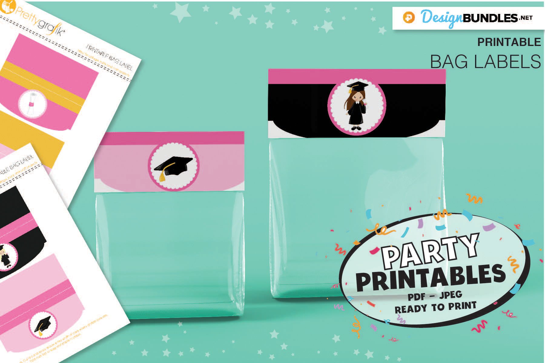 Printable Graduation Girl Bag labels Printable Party