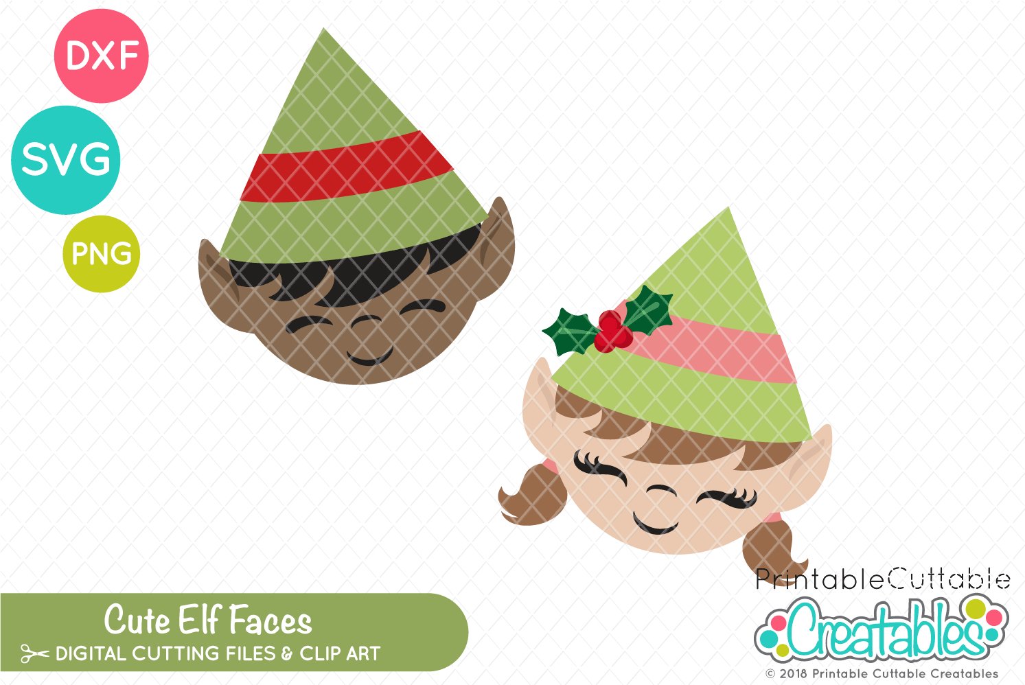 Printable Elf Faces