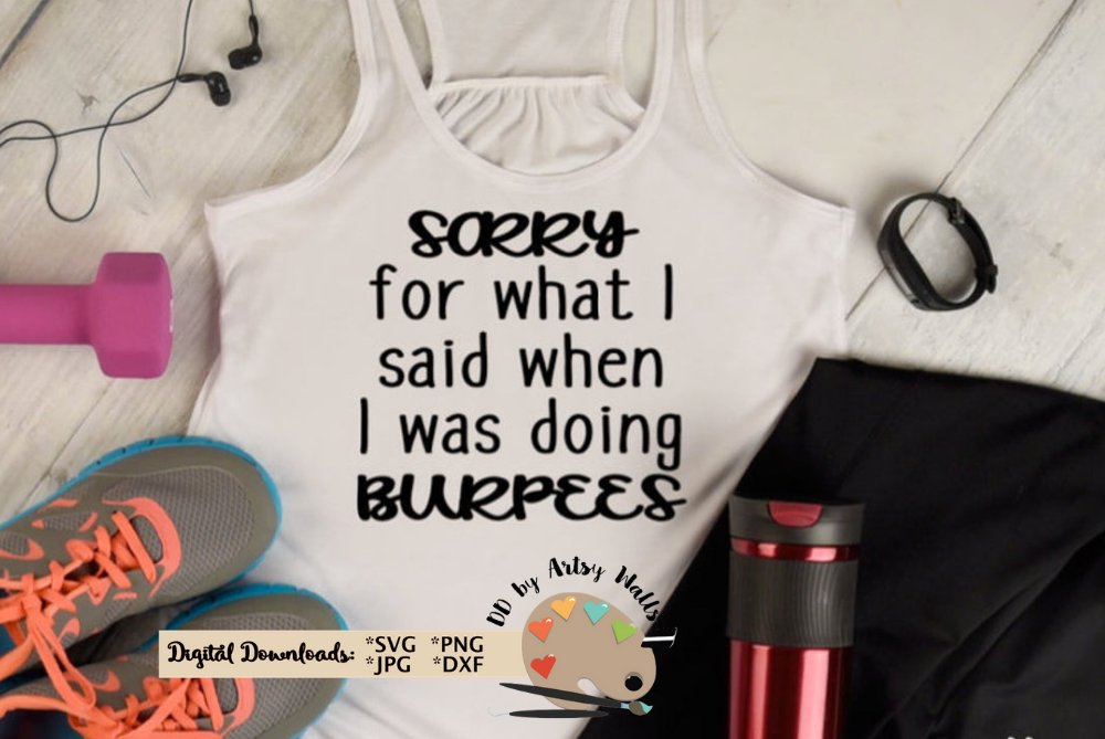 Burpees Crossfit Tank Tops Funny Funny Workout Shirt Svg Funny Gym