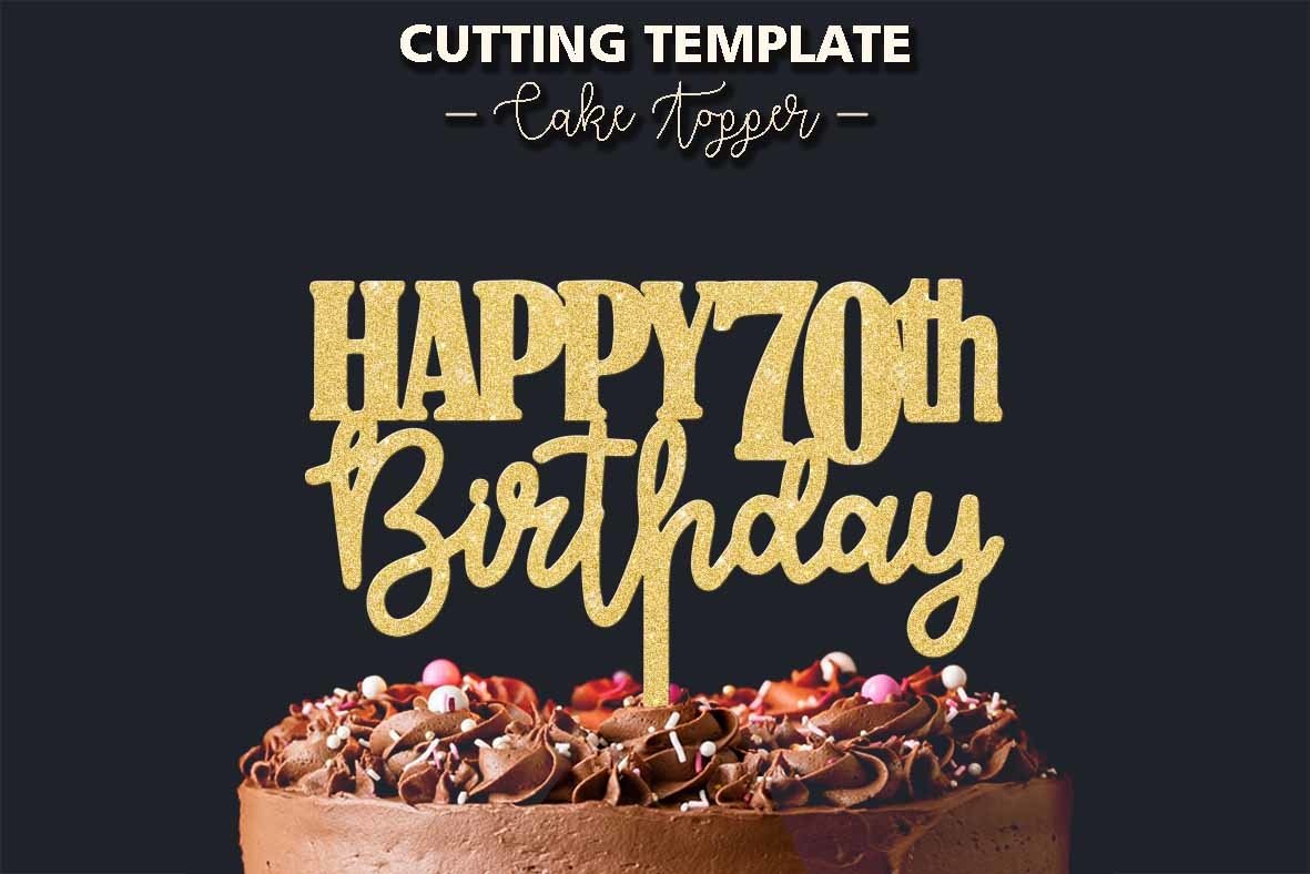 Happy 70th Birthday Cake Topper Printable Printable Word Searches