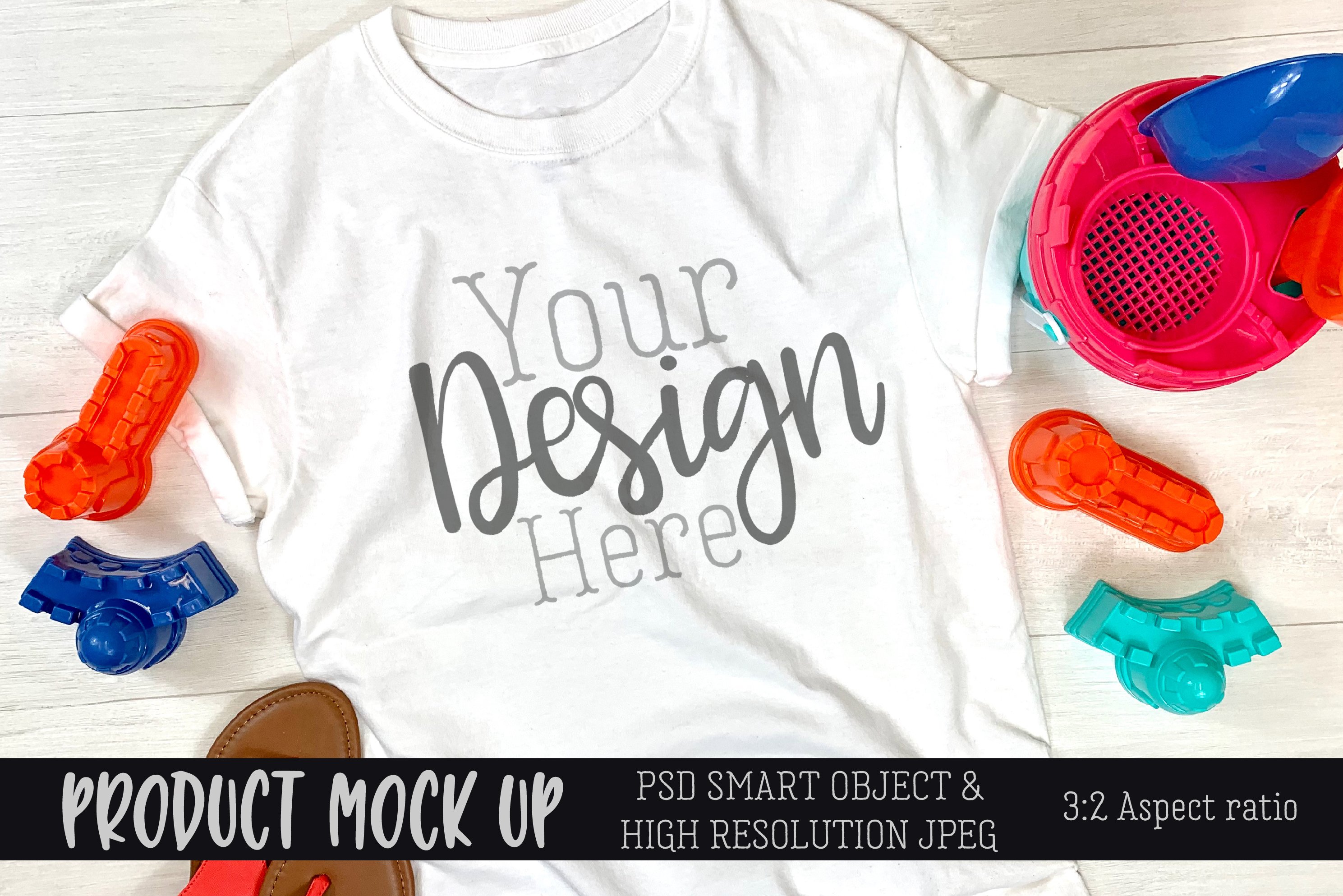 Beach day tshirt MOCKUP PSD &amp; JPEG