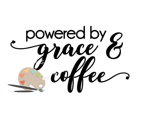 Powered by grace and coffee, Jesus shirt faith quote svg dxf (74476 ...