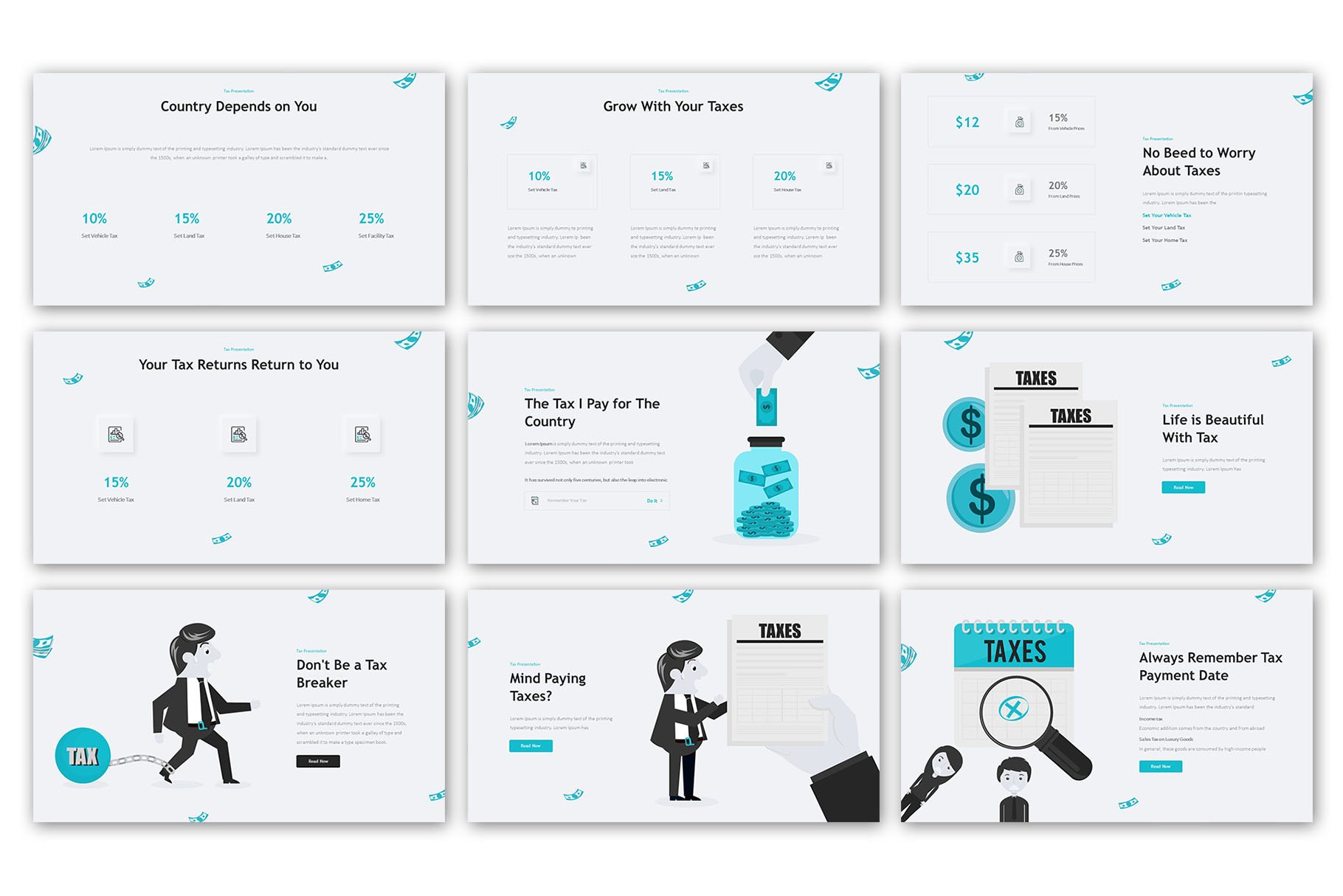 Tax Presentation Template (573019) | Powerpoint | Design Bundles