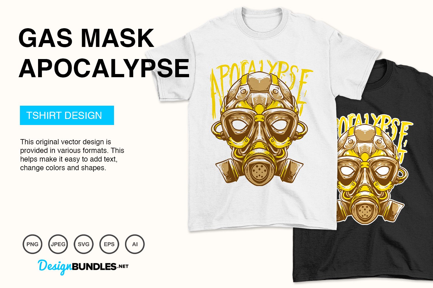 Gas Mask Apocalypse Vector Illustration