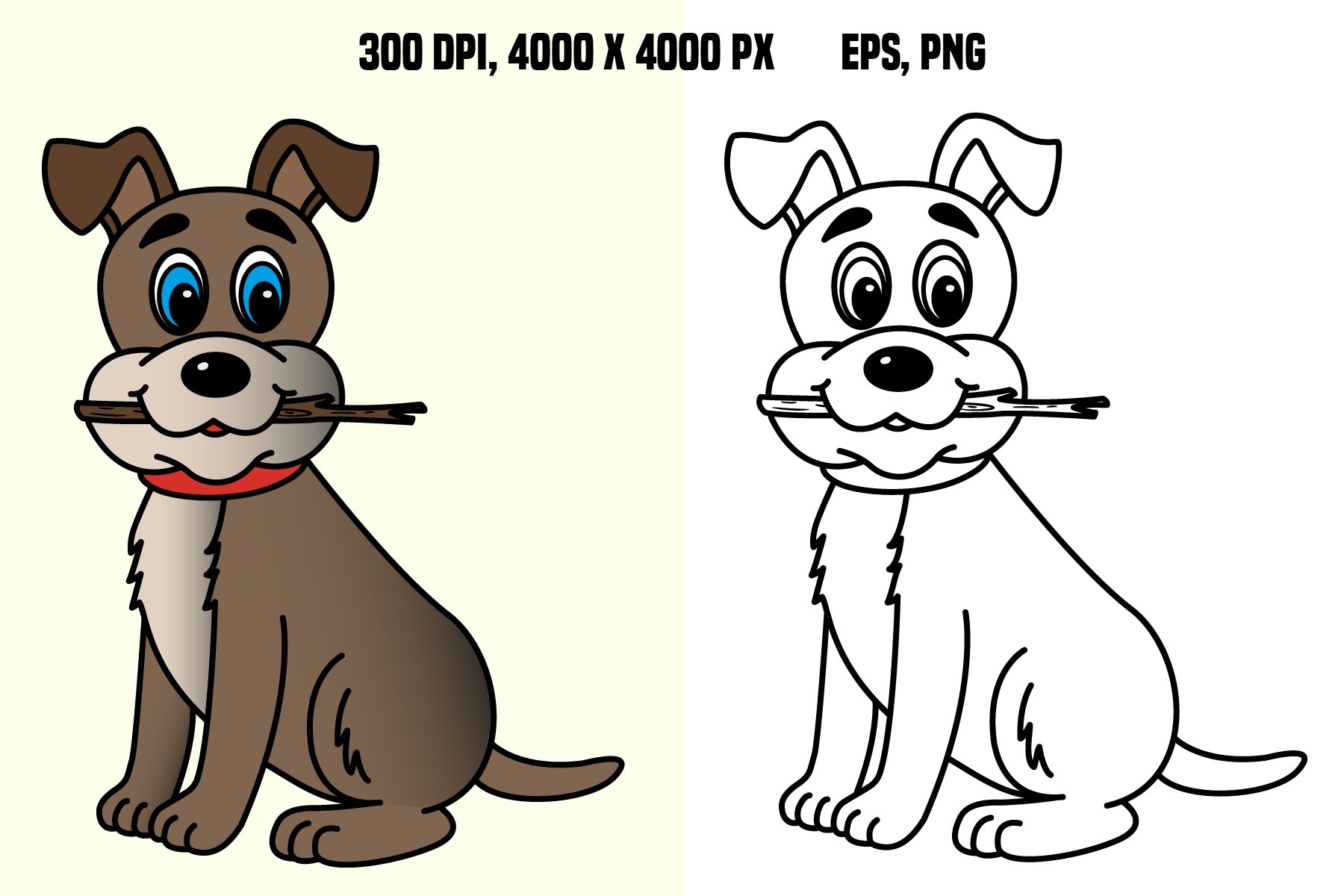 Dog Face Coloring Page