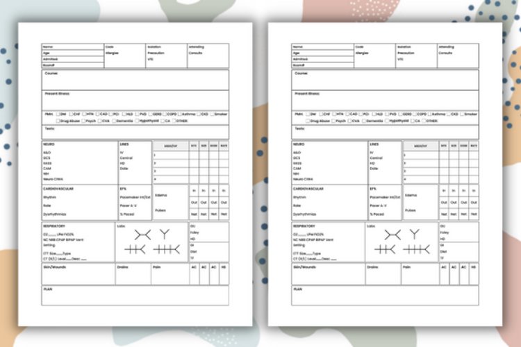 Icu Nurse Report Sheet Notebook Interior icu-nurse-report-sheet-notebook-interior