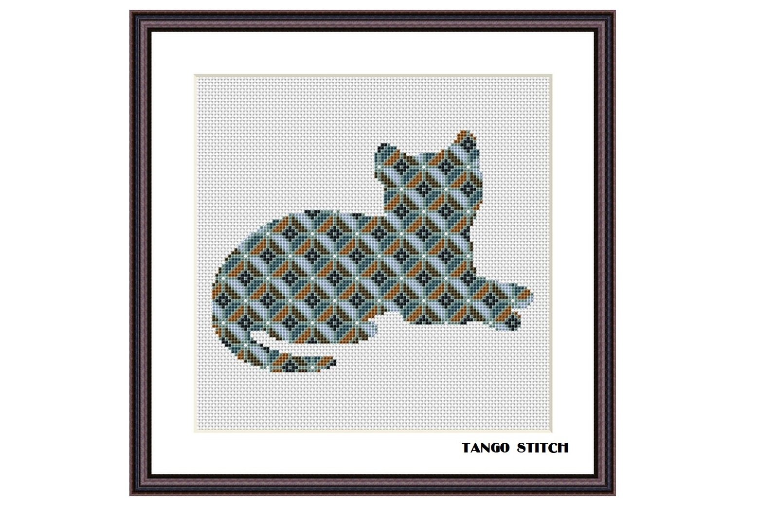 Cute cat easy cross stitch 3D ornament embroidery pattern cute-cat-easy-cross-stitch-3d-ornament-embroidery-pattern