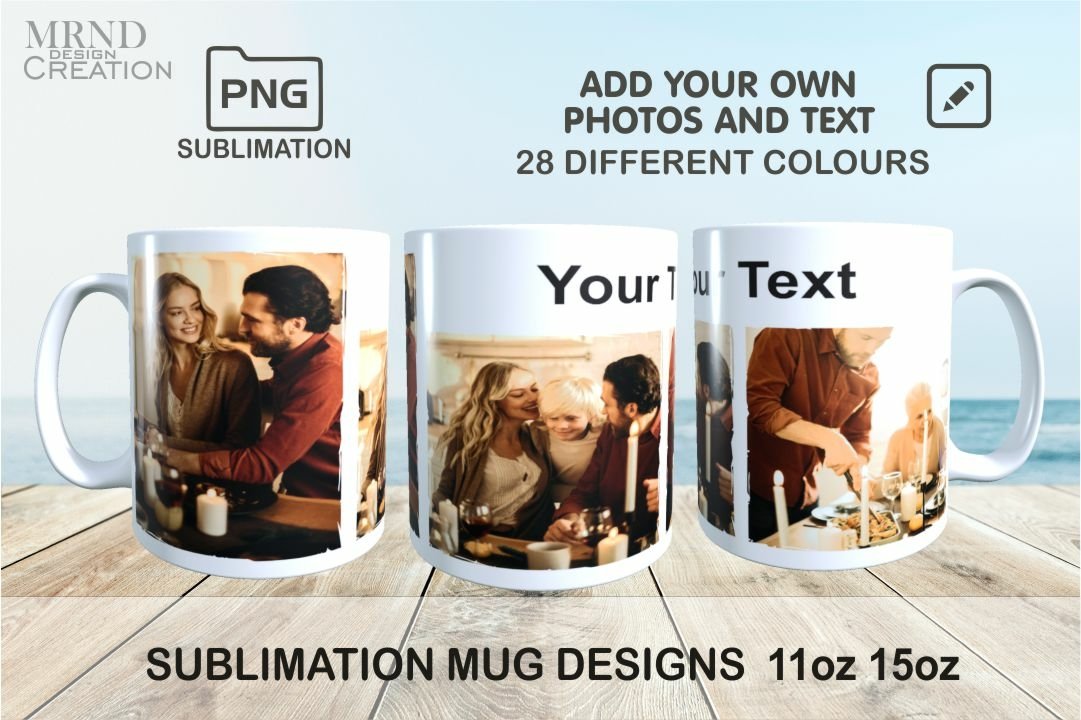 Personalized 3 Photo Sublimation Coffee Mug (3048743)