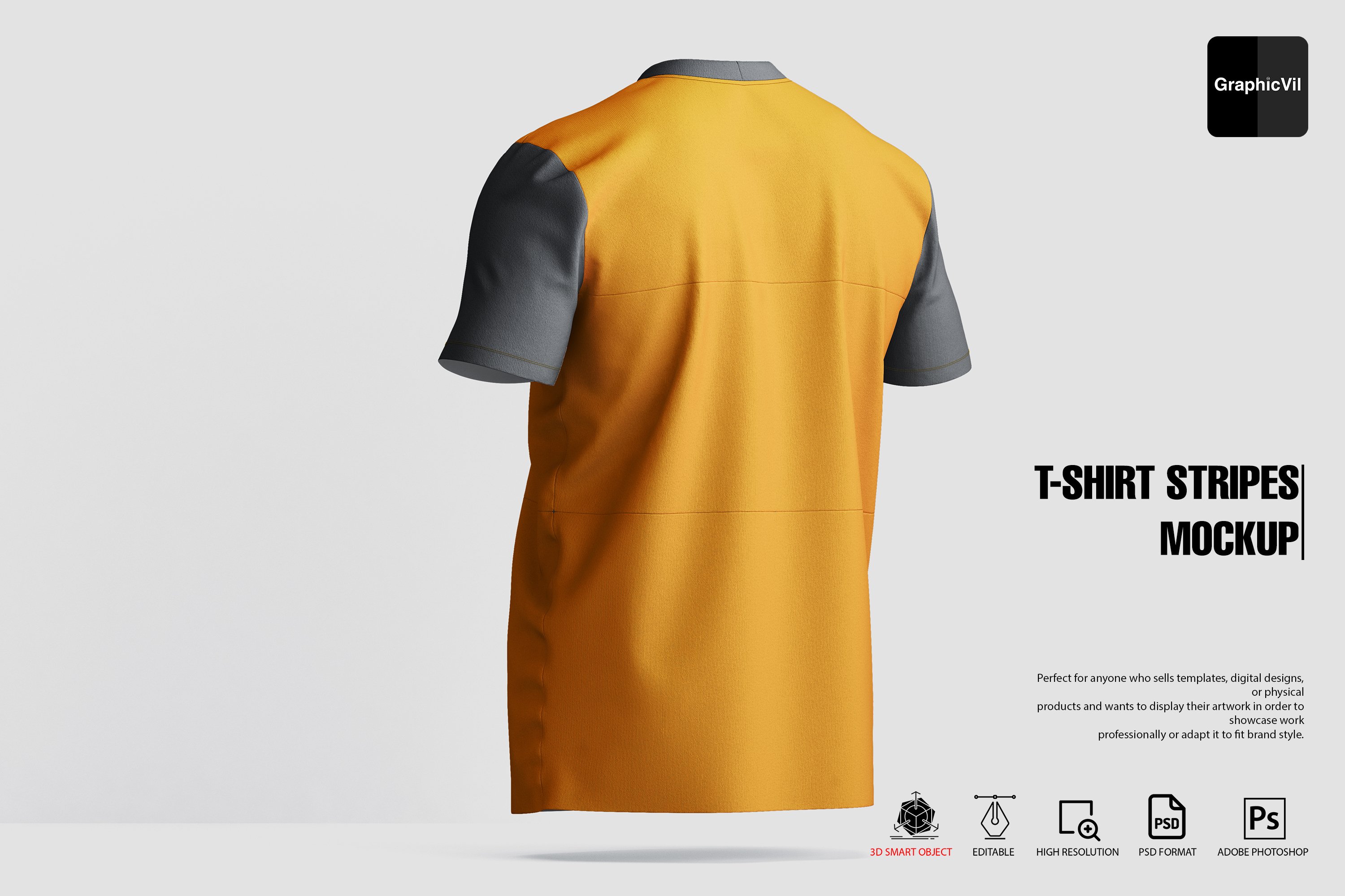 T-Shirt Stripes Mockup