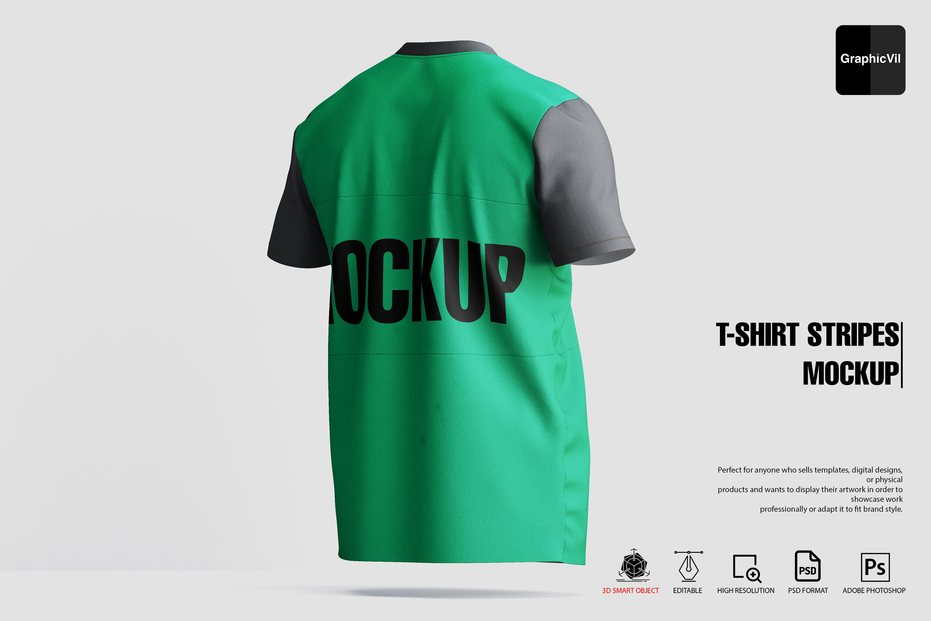 T-Shirt Stripes Mockup