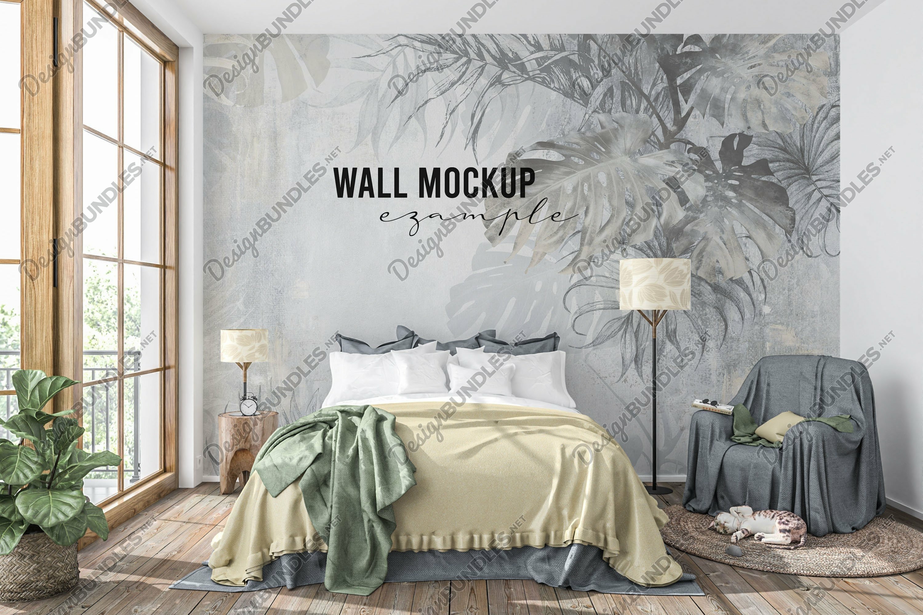 Wall mockup - Interior mockup - Wallpaper mockup (1434890) | Mockups