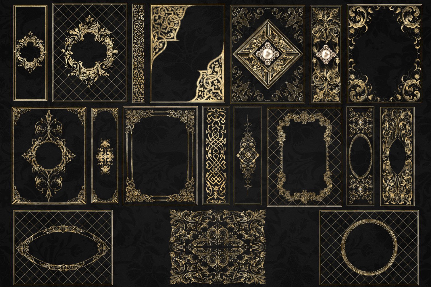 Gilded Gold Old Book Cover Overlays (408425) | Textures | Design Bundles