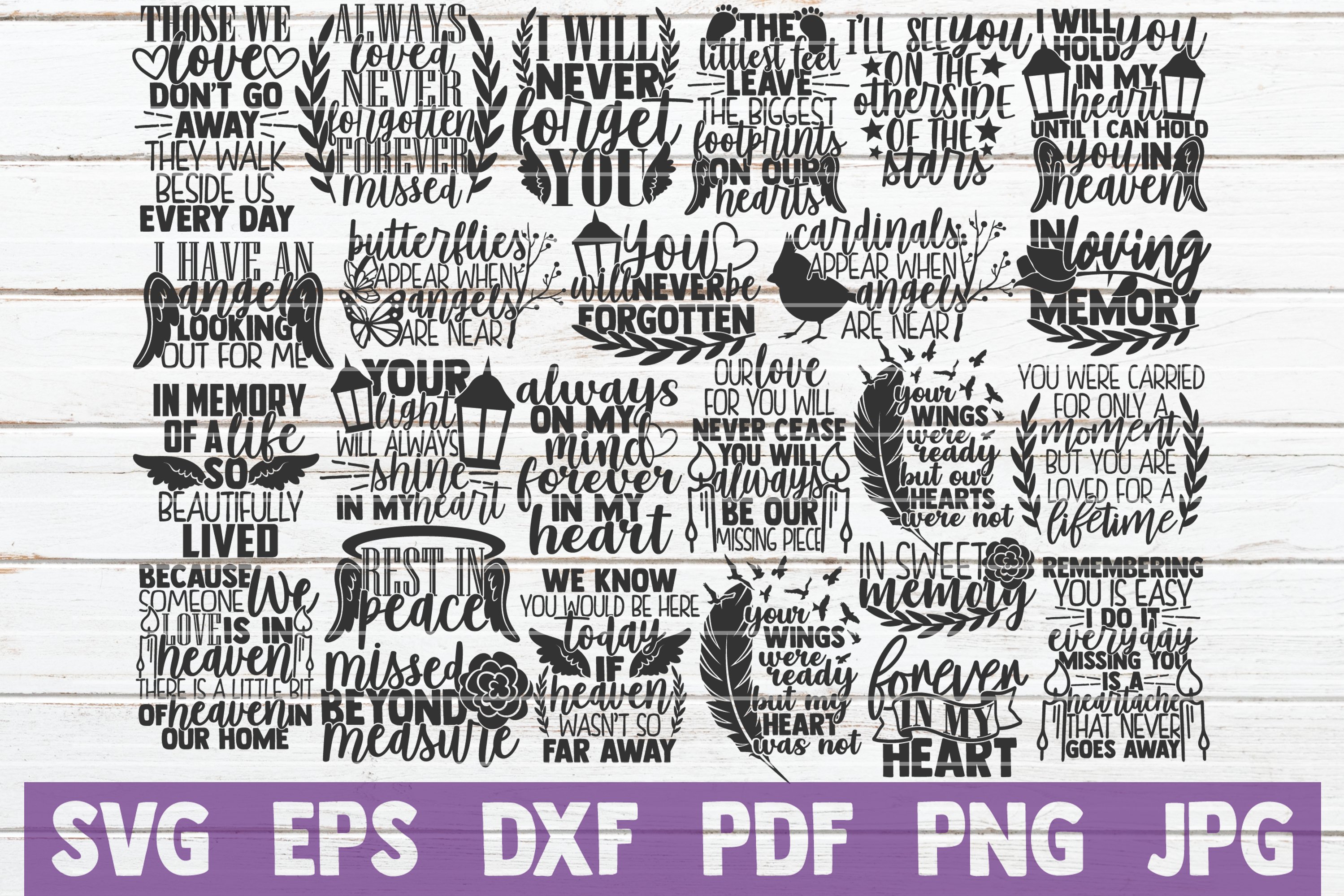 Download Memorial Svg Bundle Memorial Svg Cut Files Rest In Peace 541785 Cut Files Design Bundles