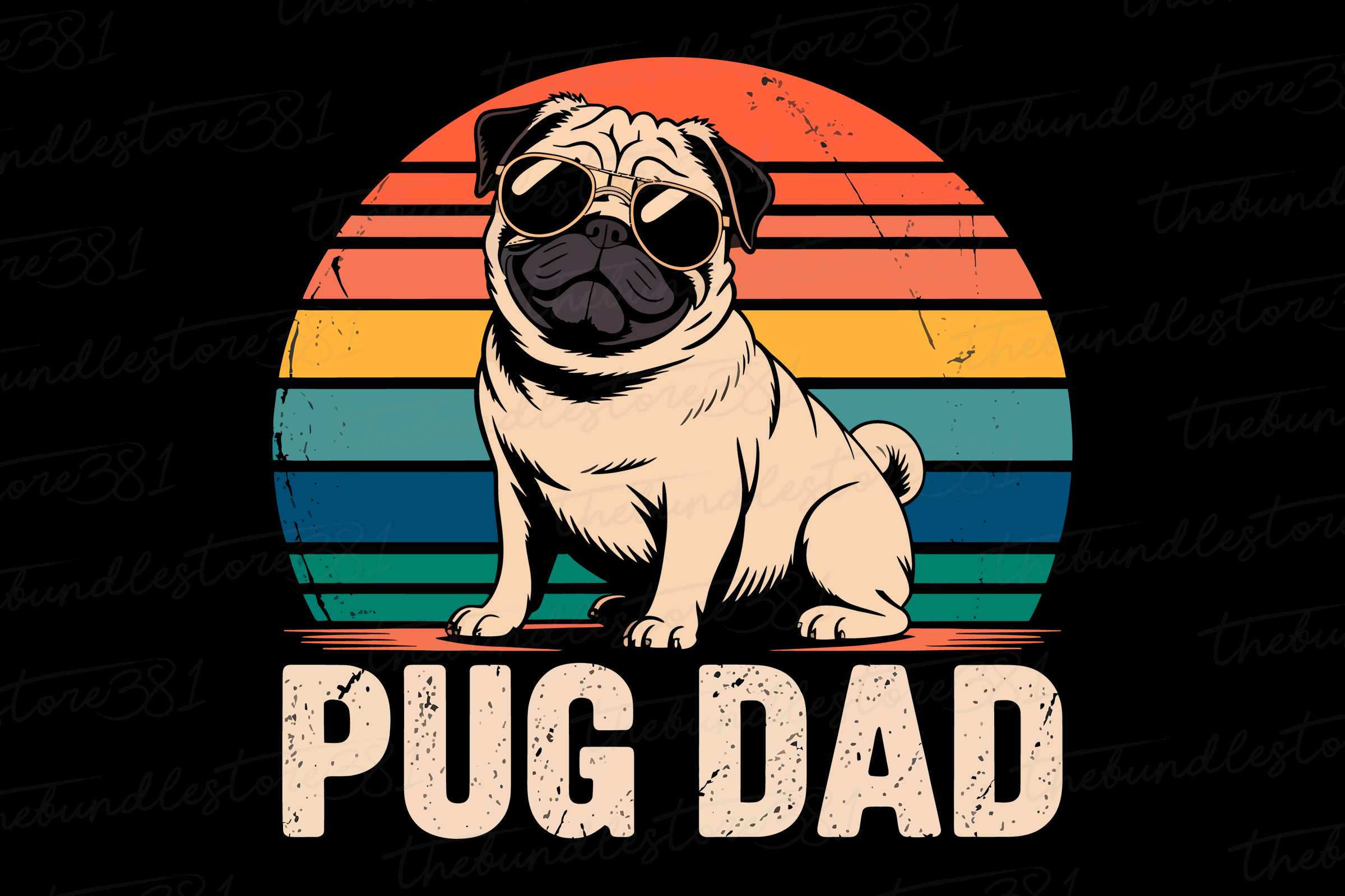 Pug Dad svg | Father's day Svg | Svg Files (5623182)