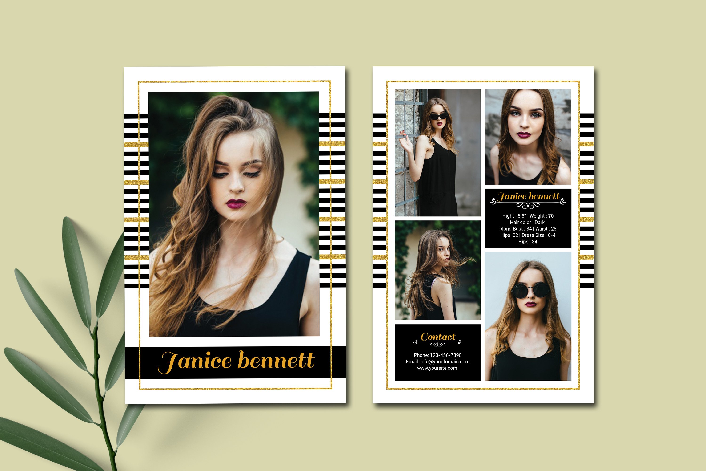 Modeling Comp Card Template (20)  Flyers  Design Bundles Within Download Comp Card Template