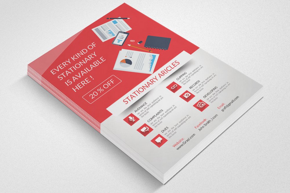 Stationary Store Promotional Flyer Template (146954) Flyers Design
