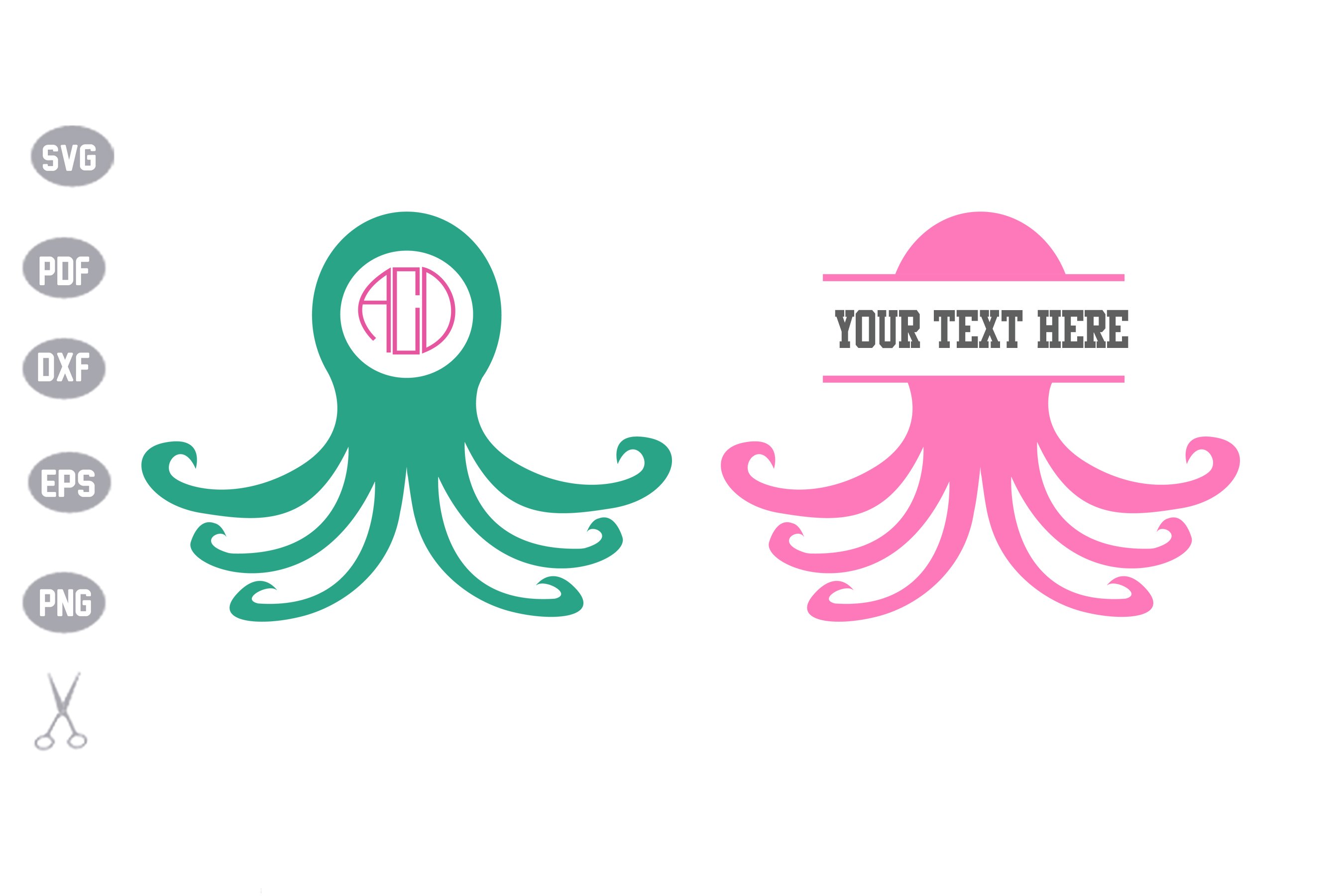 Octopus Monogram SVG