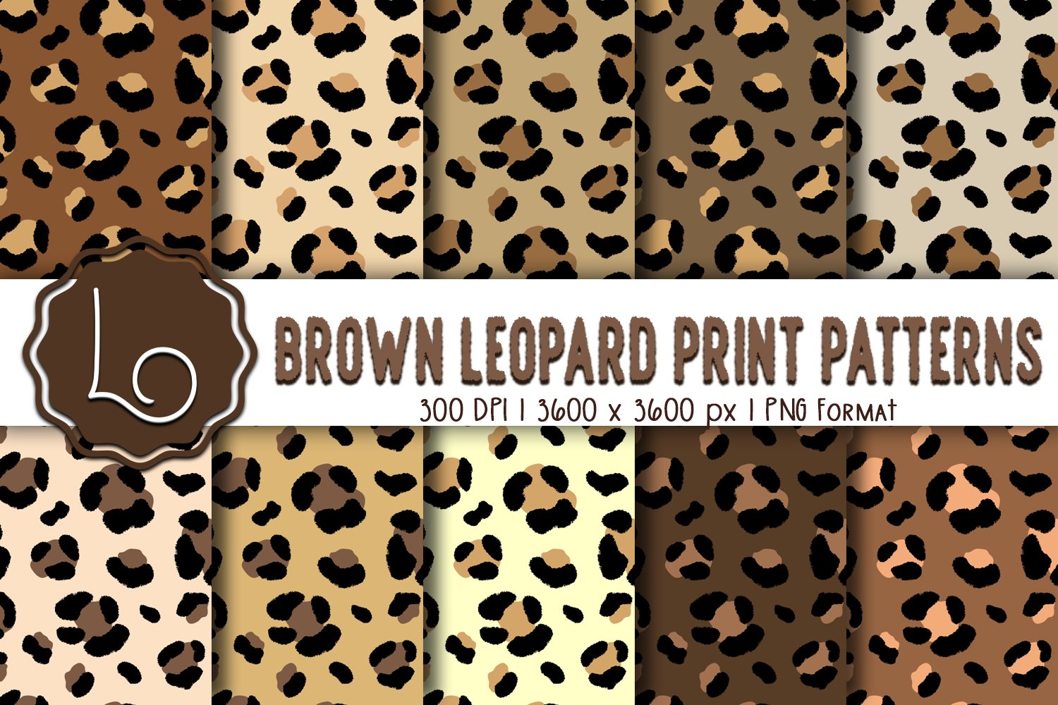 Brown Leopard Print Patterns (1118382) Patterns Design Bundles