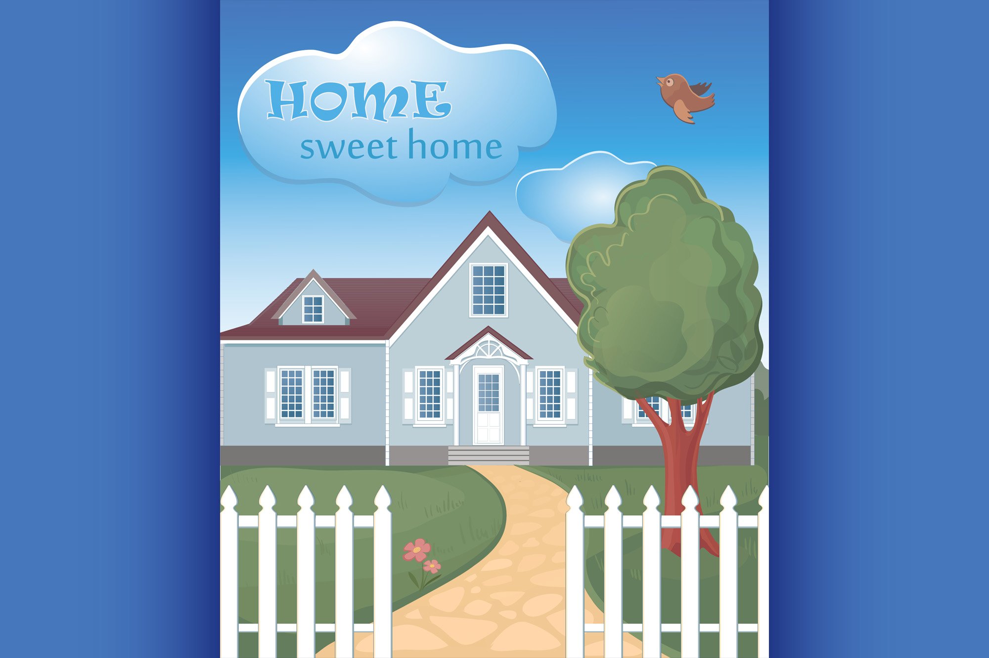 Home sweet home poster (585250) | Illustrations | Design Bundles