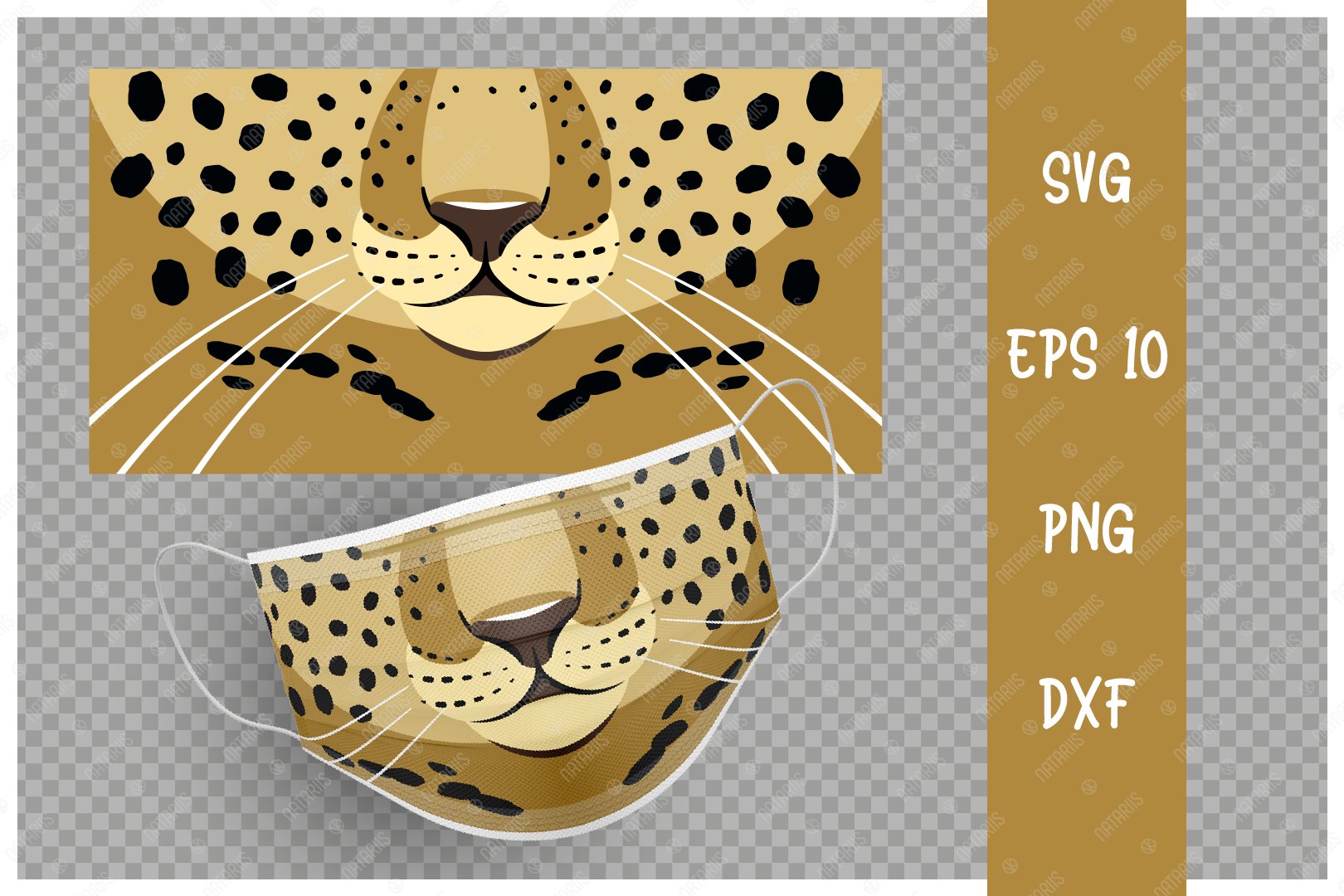 Download Cute Leopard Animal Mouth For Protective Face Mask 775518 Sublimation Design Bundles