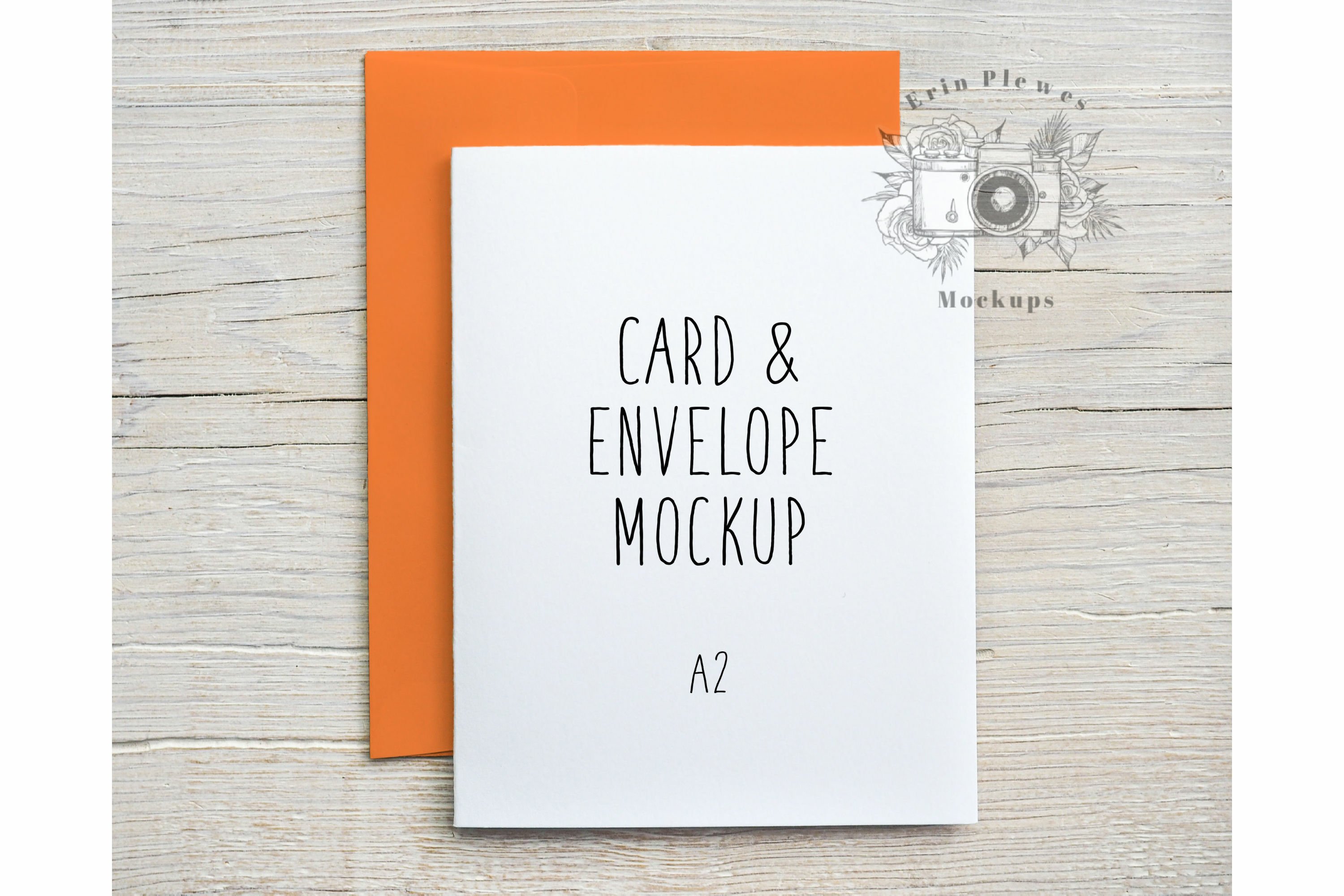 Mockup A21 Card Orange Envelope  Card Flat Lay Template Jpeg In A2 Card Template