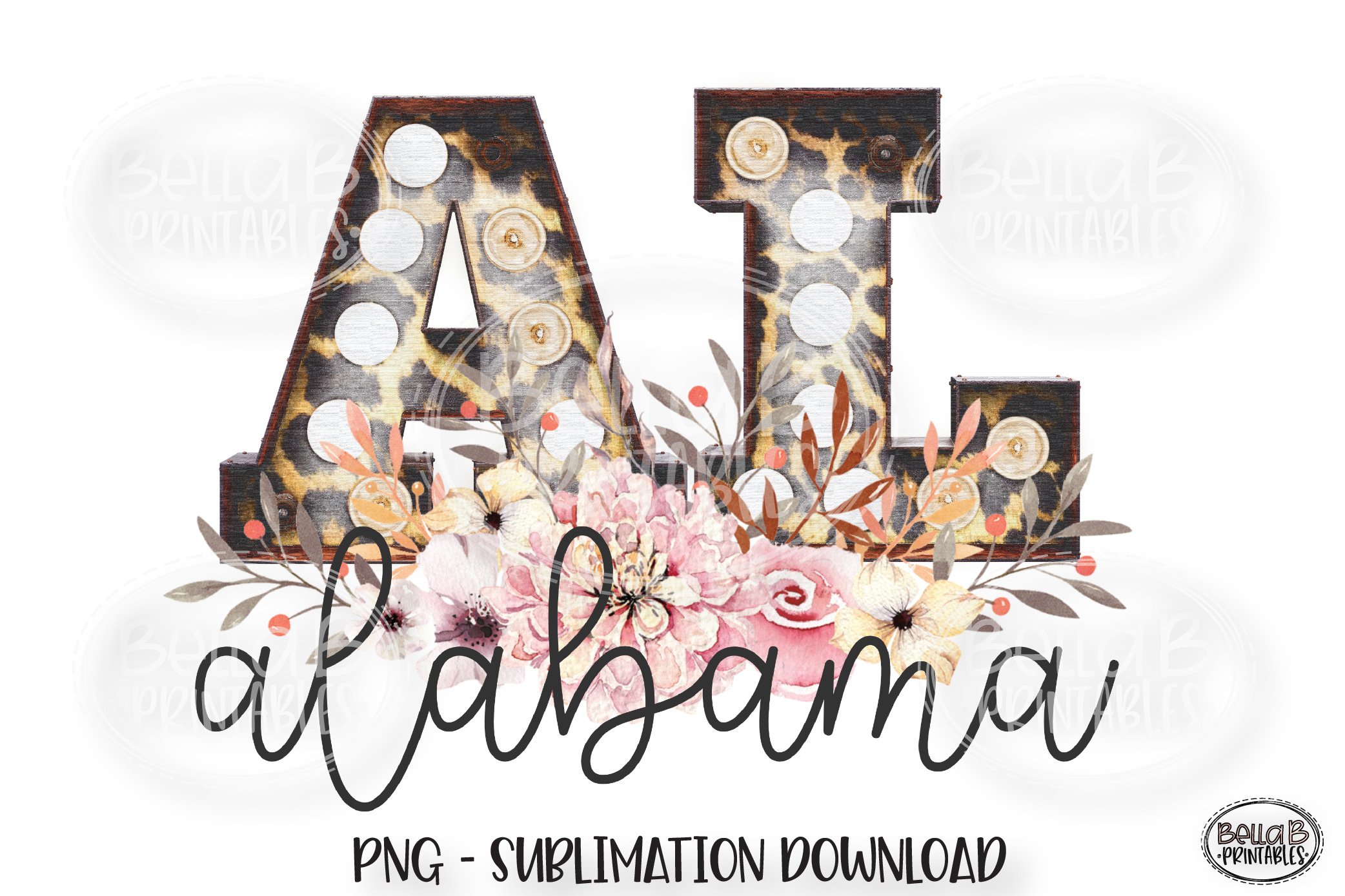 Alabama Cheetah PNG Sublimation printable instant download
