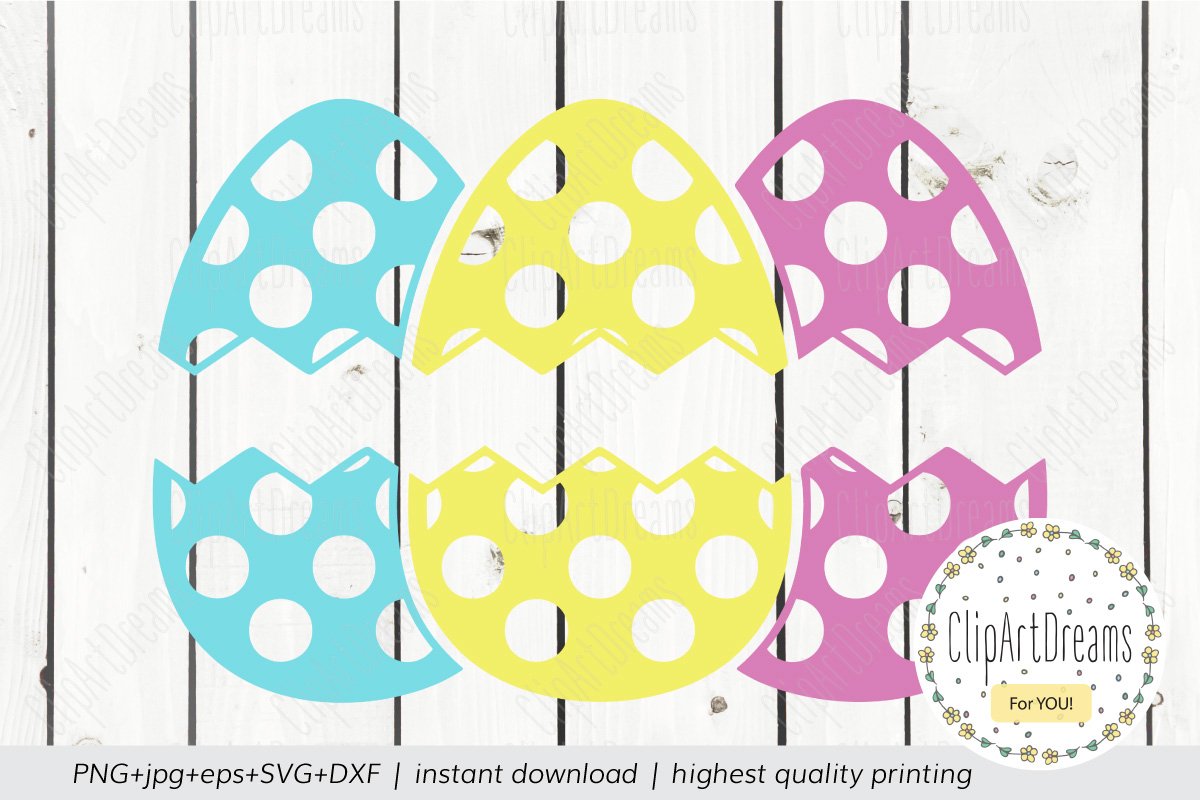 Full And Split Easter Egg Designs SVG File