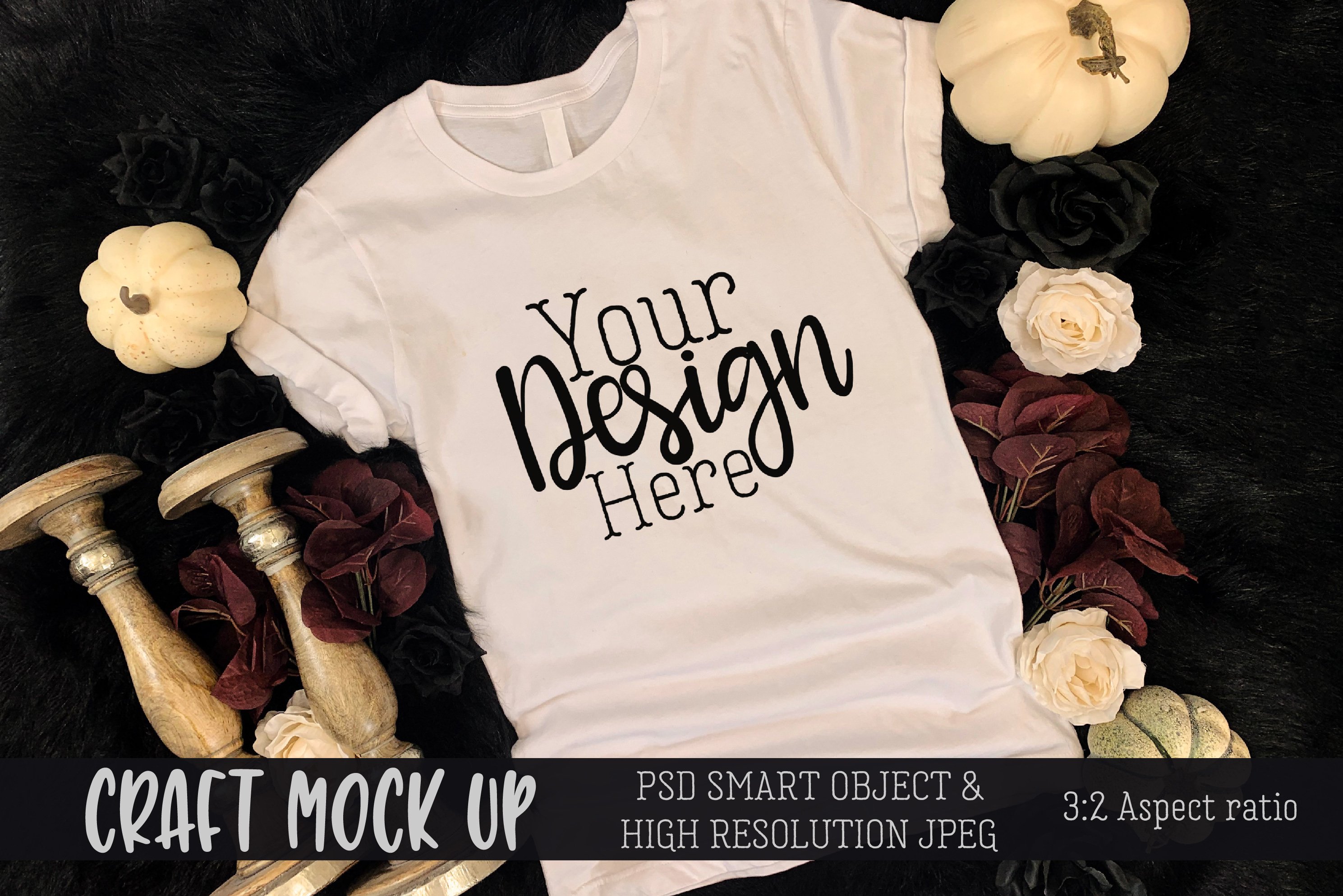 Halloween Tshirt II Craft Mockup PSD &amp; JPEG