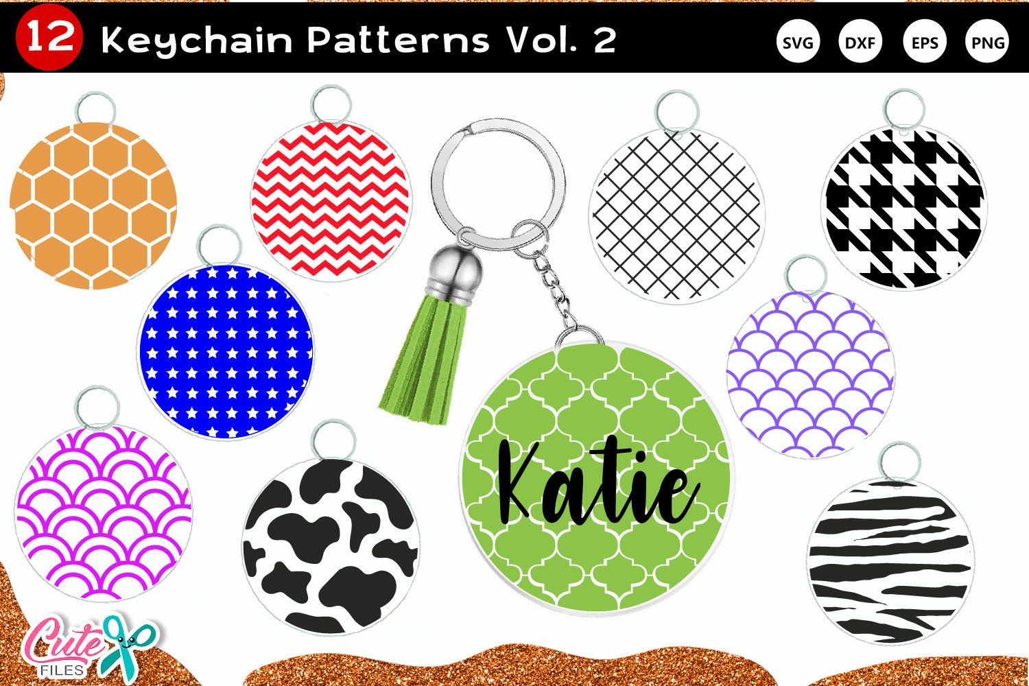 Download Keychain Pattern Vol 2 Svg File For Crafter 1228383 Cut Files Design Bundles
