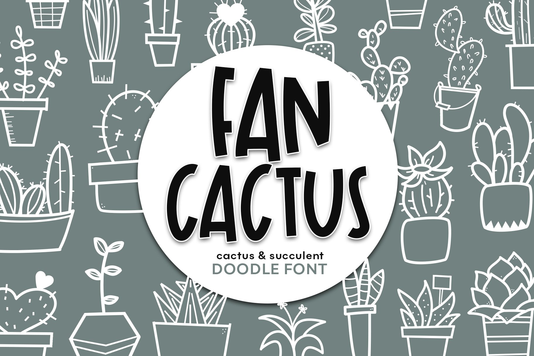 Fancactus - A Cactus & Succulent Doodle Font