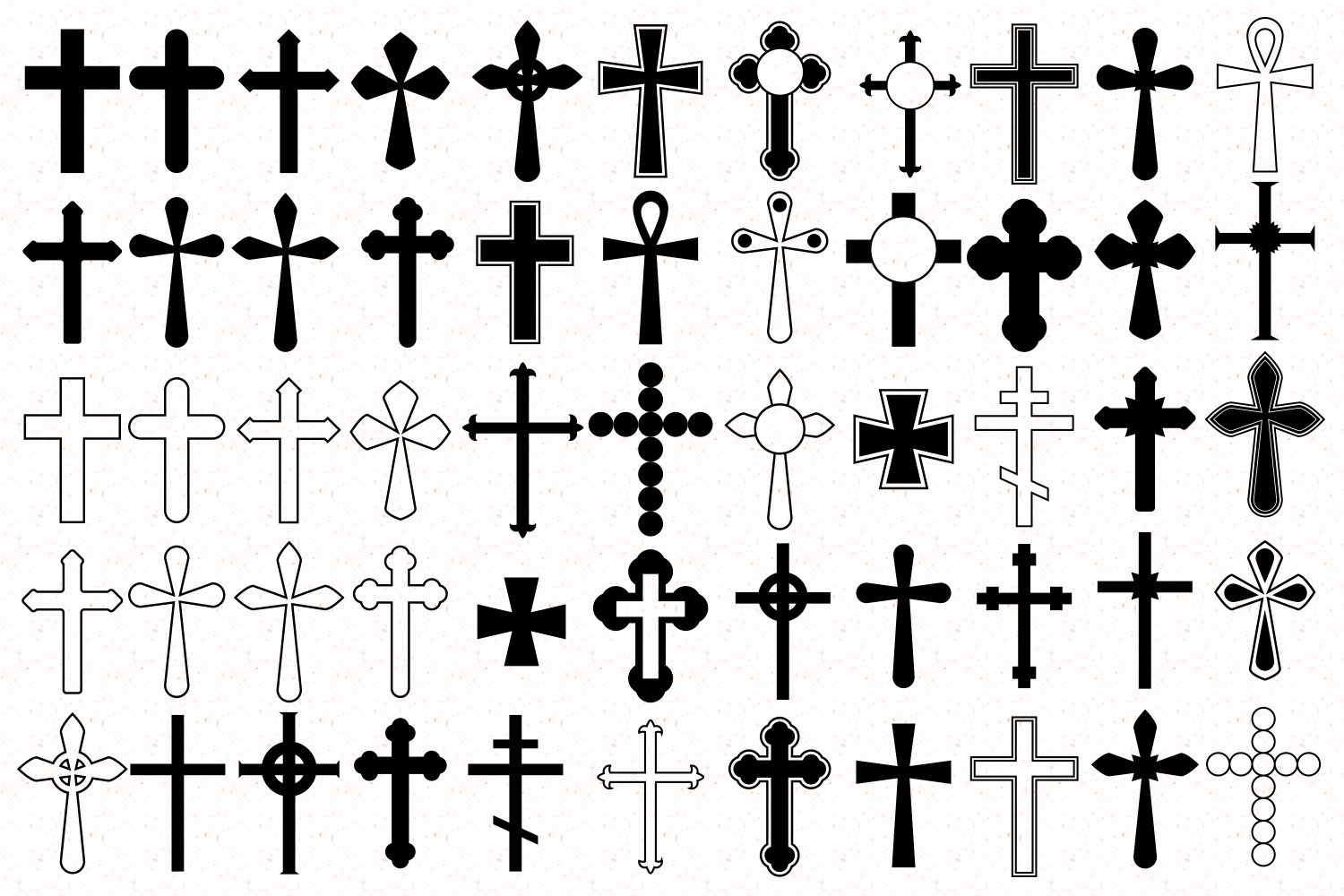 Cross silhouettes