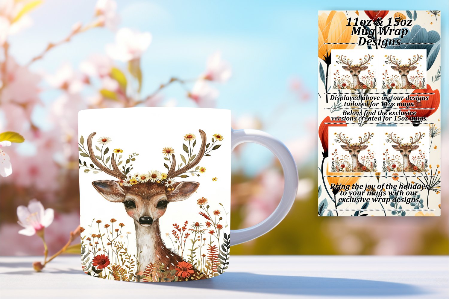 Artistic Boho Animals Coffee Mugs