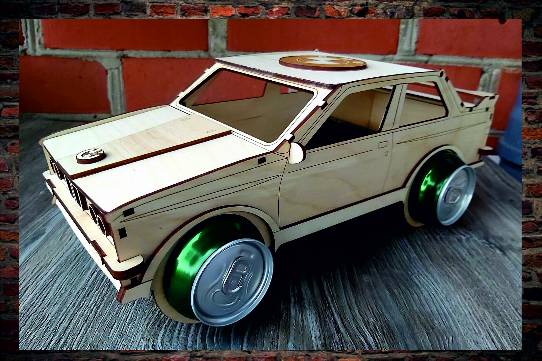 BMW 3d puzzle, 3d car model laser file, beer holder, 3mm