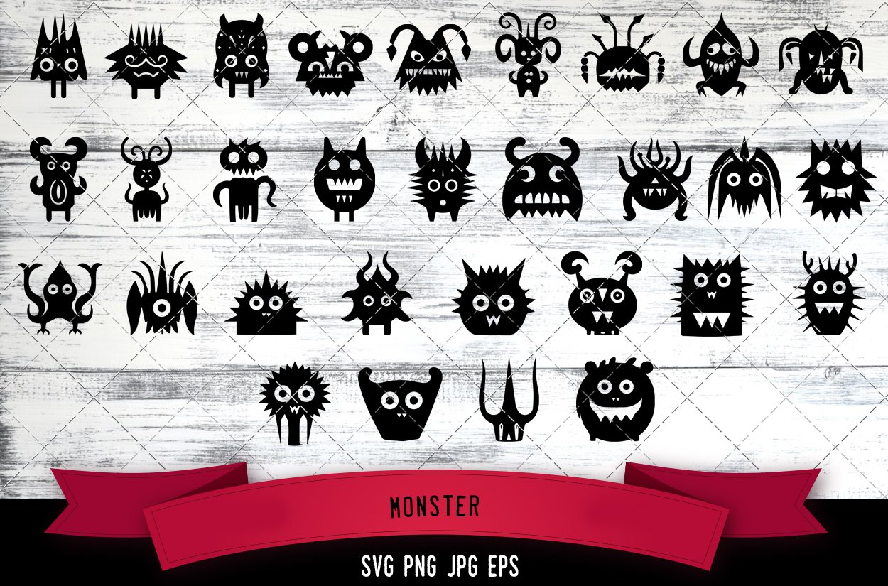 Monster Vector Bundle - JPG, SVG, PNG, EPS, image size:1250x825