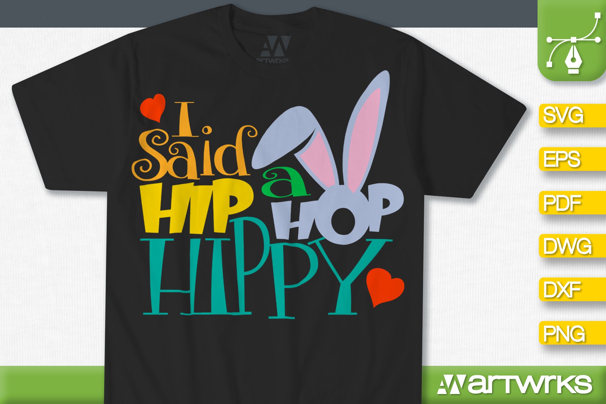 dxf cut file digital file printable Easter svg png Easter Hip Hop Hip Hop Bunny Silhouette SVG Happy Easter eps Cricut