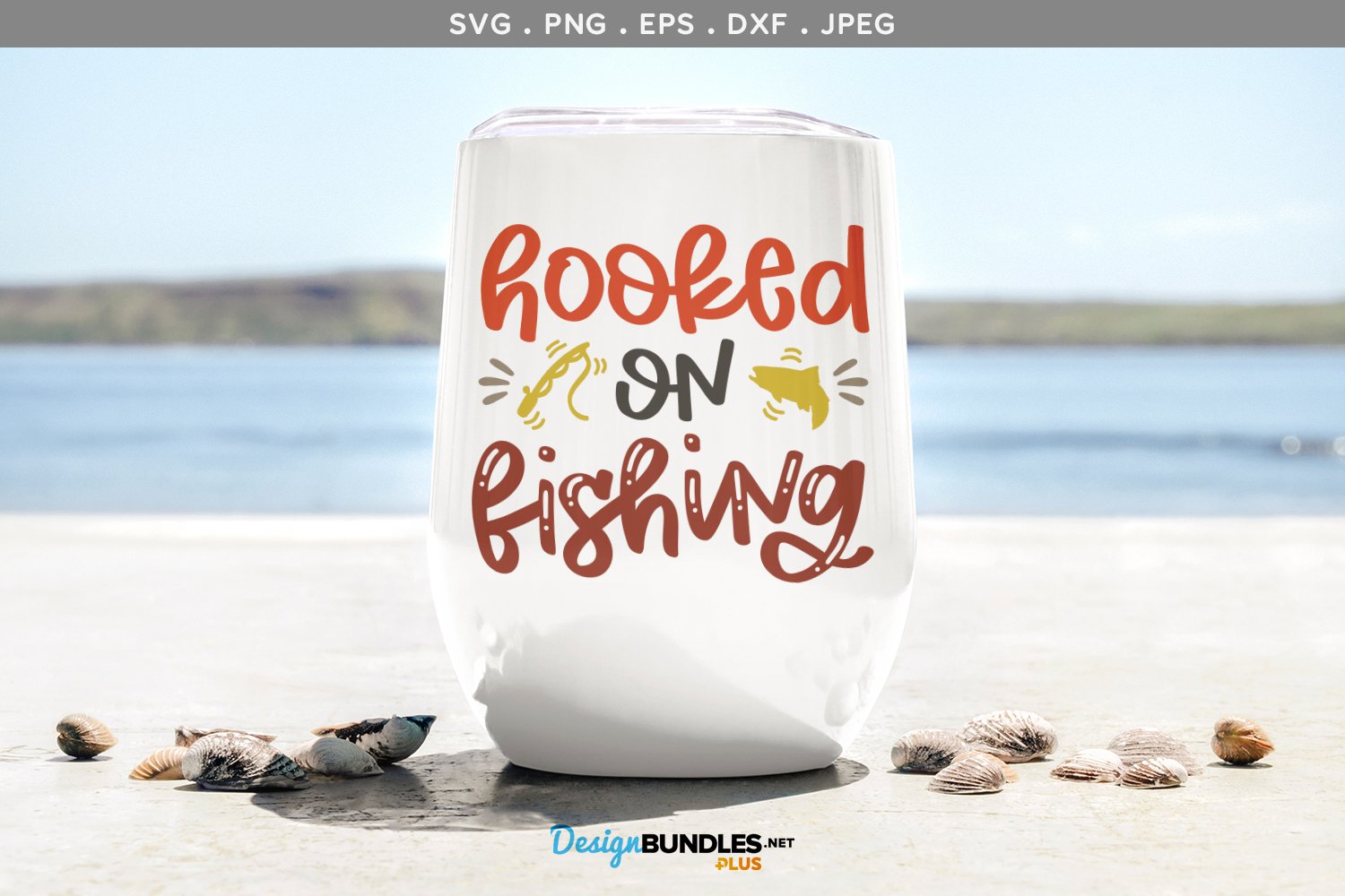 Download Hooked on Fishing - svg file, printable