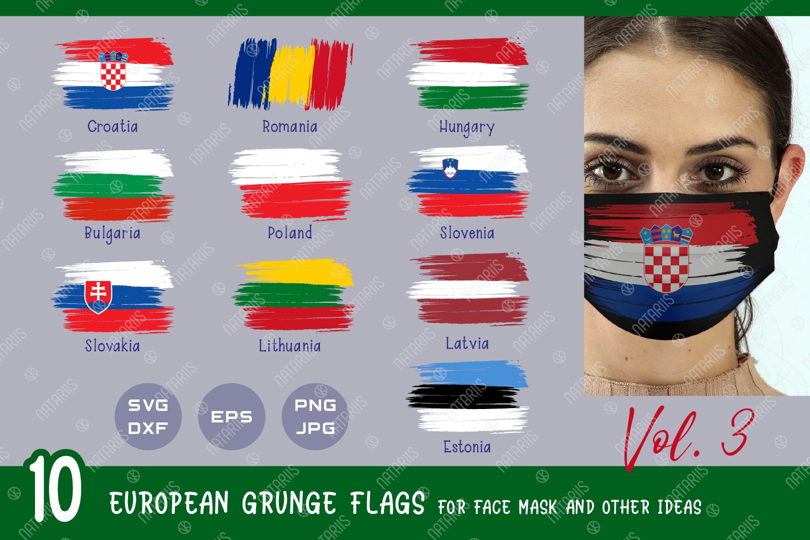 Download Svg Bundle 10 European Grunge Flags For Face Mask And Other 563063 Sublimation Design Bundles