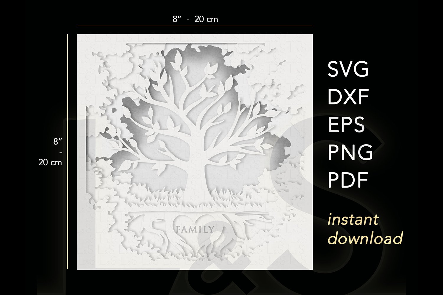 Family Tree Svg | Shadowbox Template