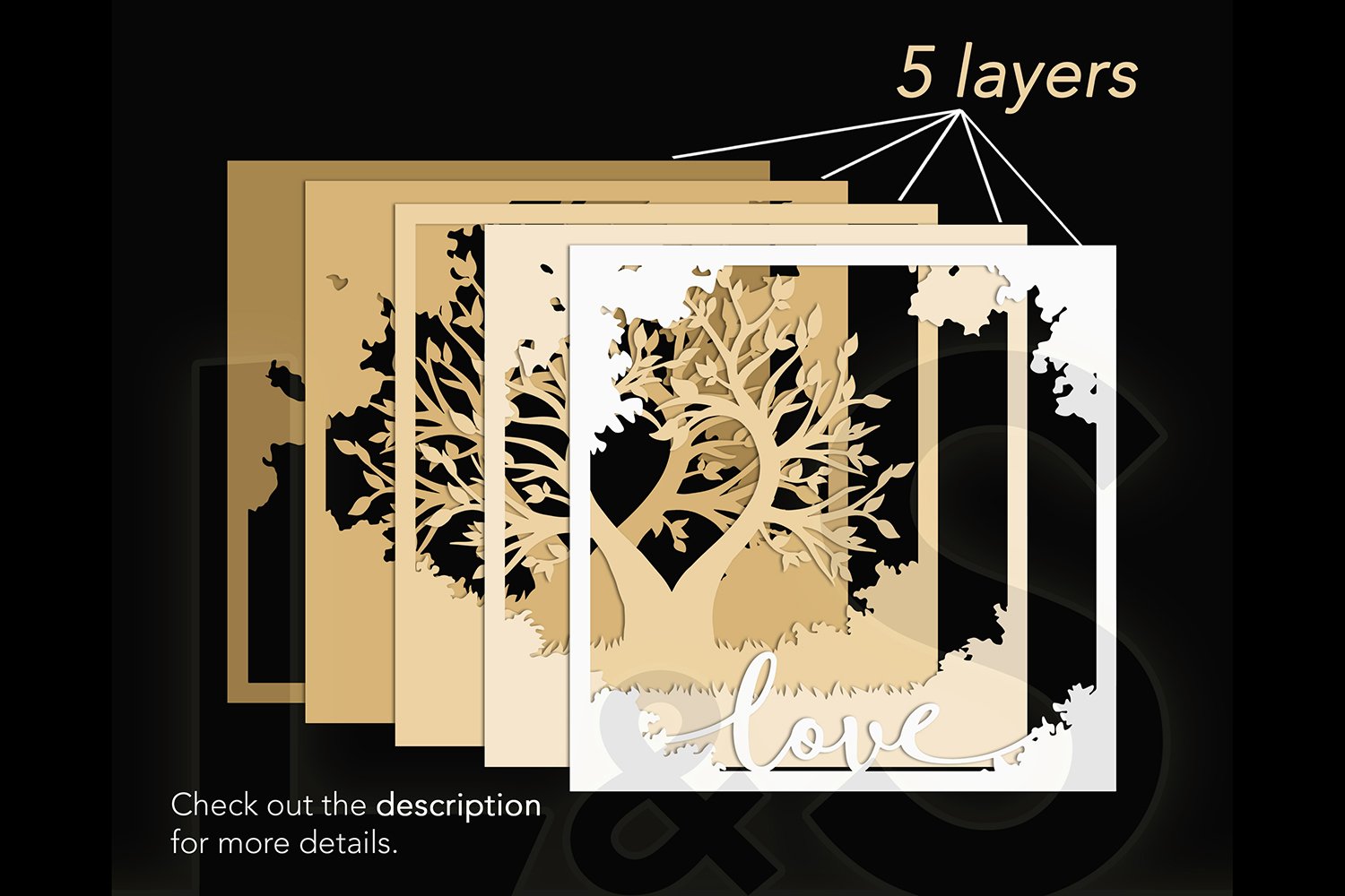 Photo Frame Light Box Svg | Wedding Shadow Box, image size:1500x1000